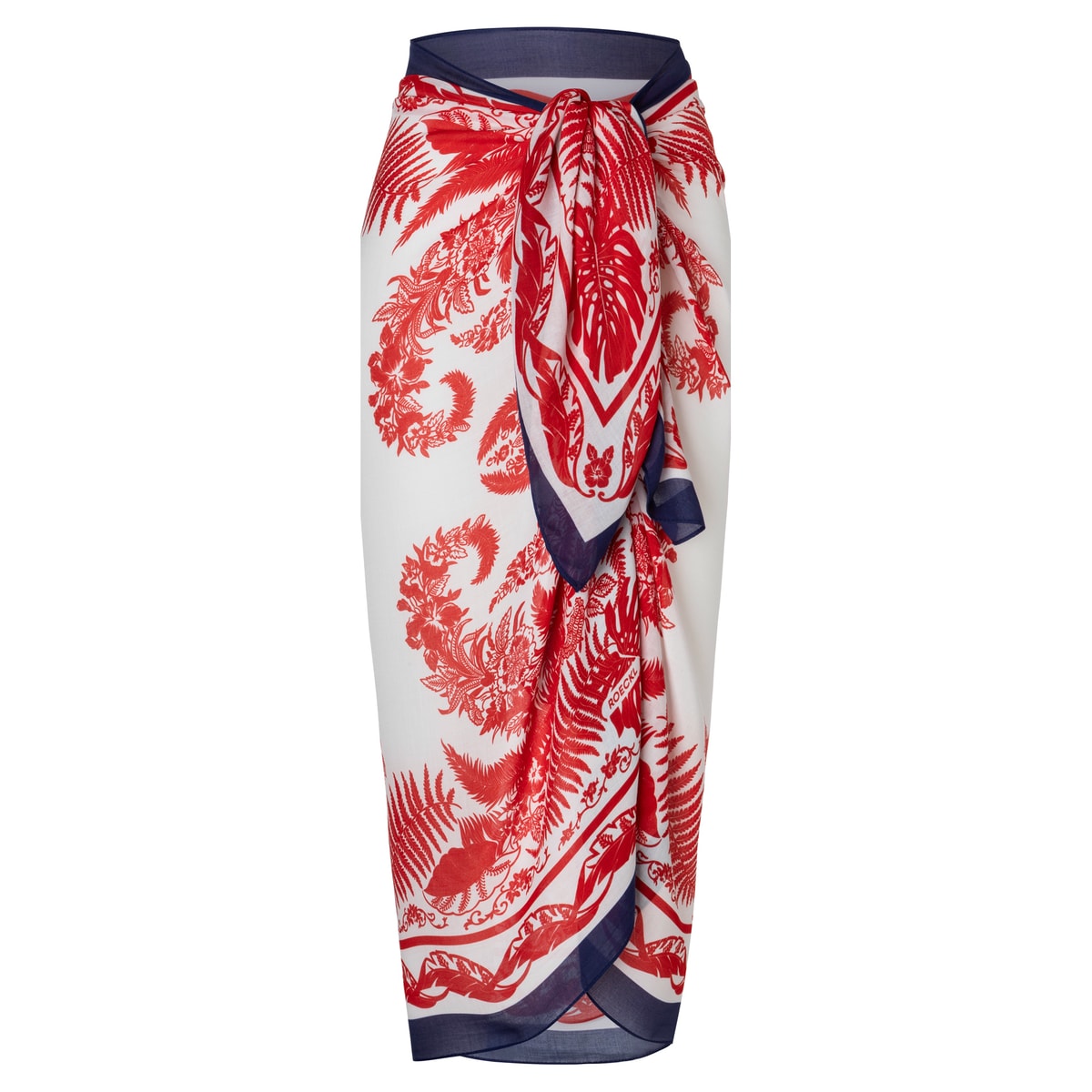 Botanical Garden 100x160 - red/navy