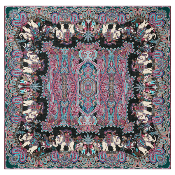 Elephant Parade Cashmere 140x140 - black mystic