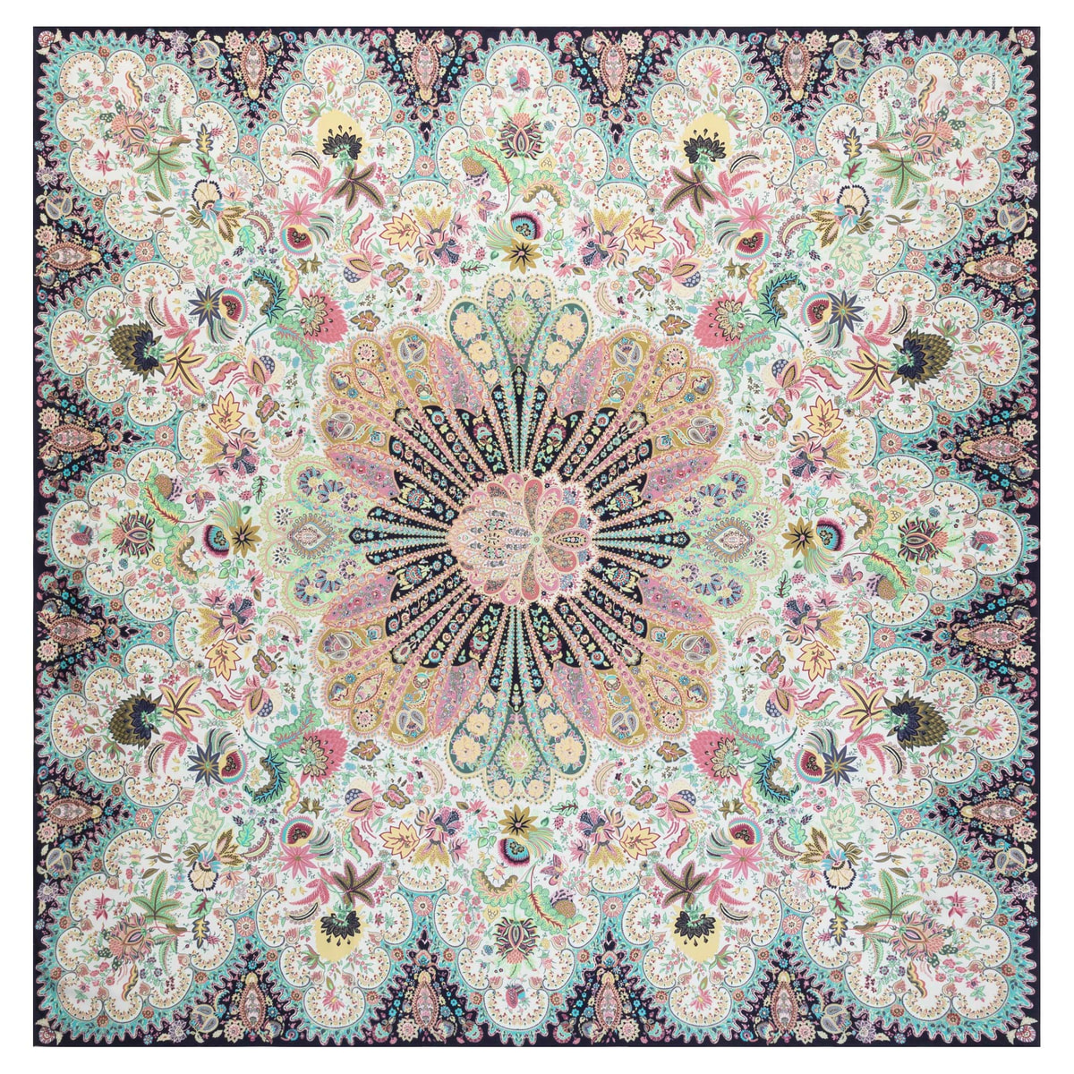 Fior di Seta 140x140  - multi navy