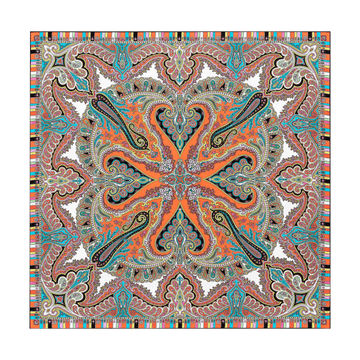 Circular Ornament 90x90 - multi flamingo