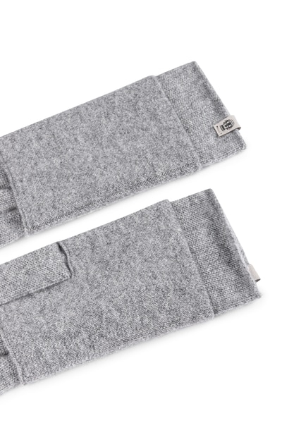 Pure Cashmere Stulpenhandschuhe - flanell