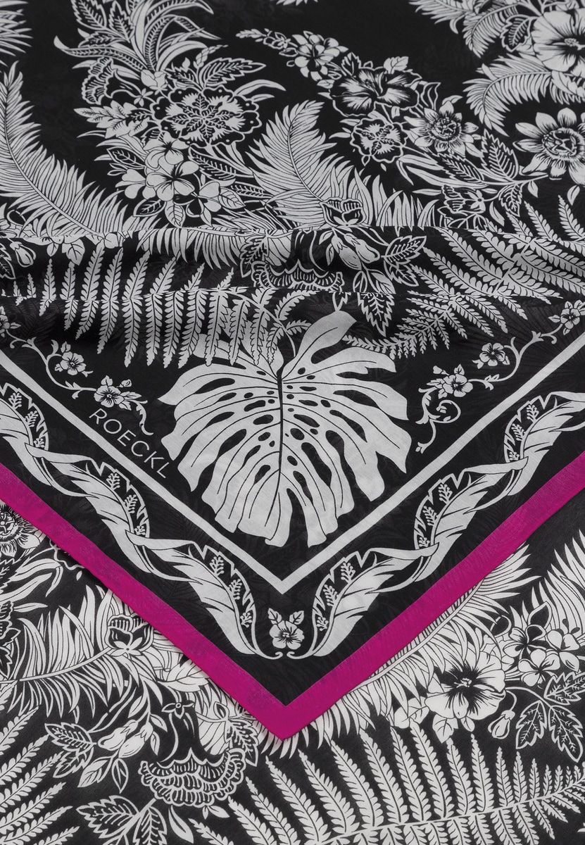 Botanical Garden 100 x 100 - black/pink