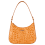 Cleo small Croco silver  - safran