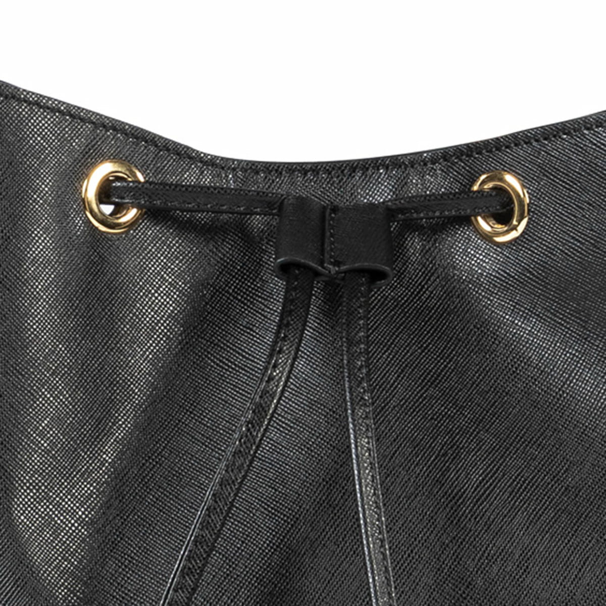 Pitti Saffiano shoulder bag medium - black