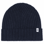 Business Cashmere Muetze mit Umschlag - navy
