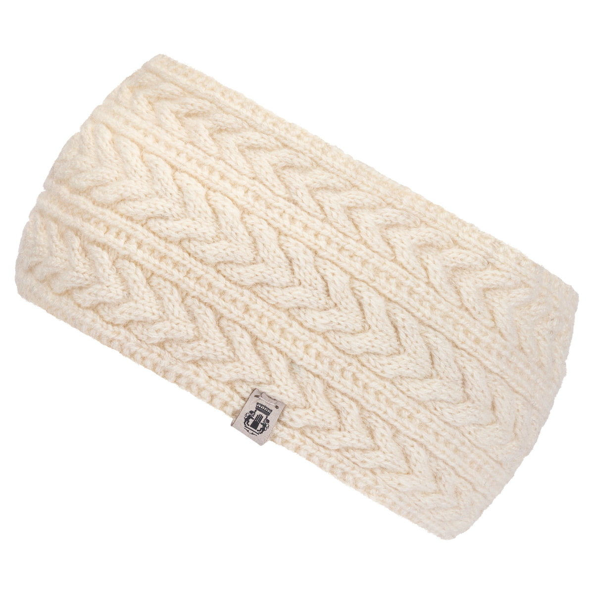 Cashmere Twist Stirnband  - woolwhite