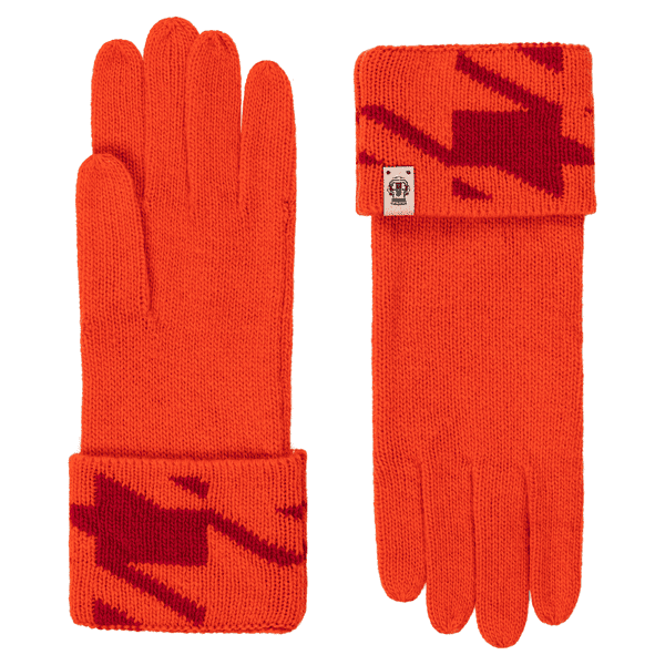Modern Pepita Handschuhe - hot orange