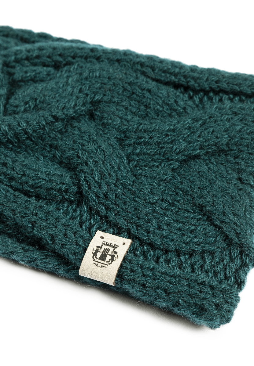 Braided Cashmere Stirnband - emerald