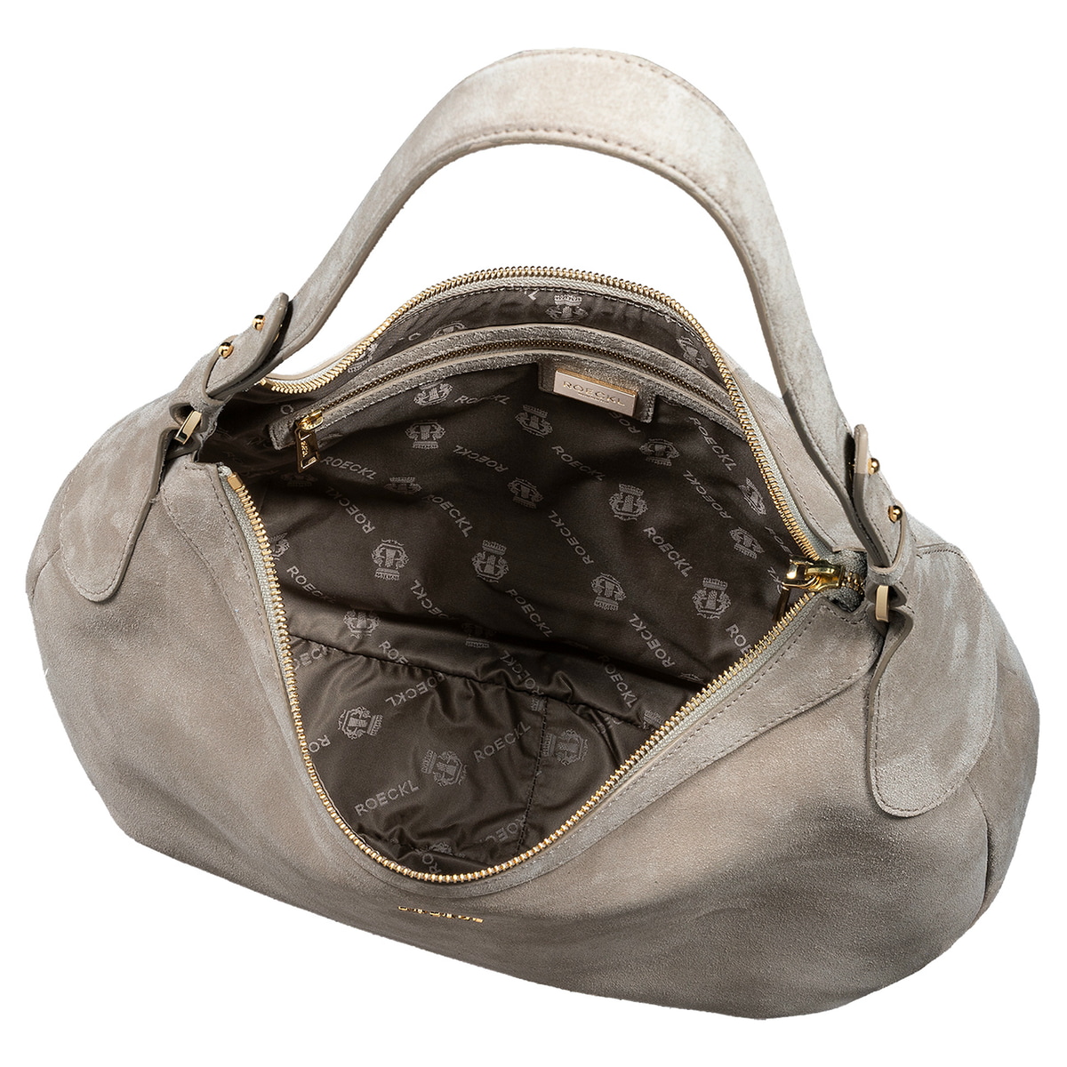 Liberty Schultertasche medium Veloursleder - earth