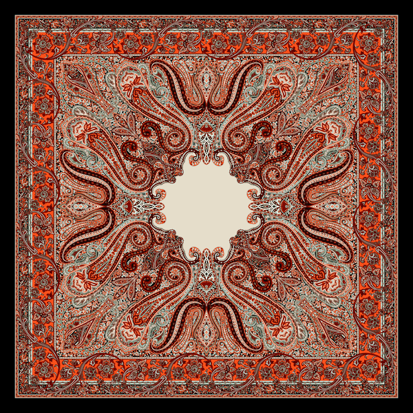 Paisley Fall 140x140 - multi wine