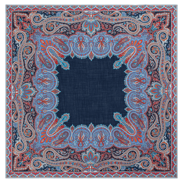 Enchanted Paisley 140x140 - multi navy