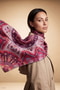 Small Circular Paisley 90x90  - multi wine