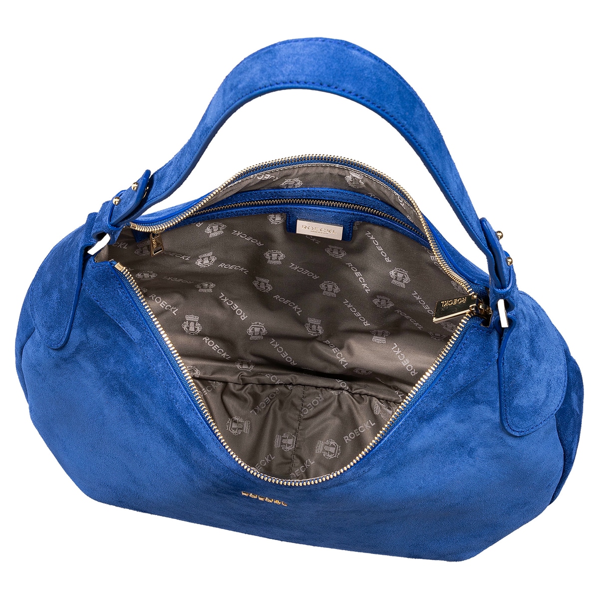 Liberty Schultertasche medium Veloursleder  - cobalt