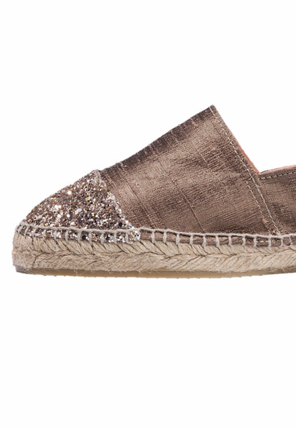 Espandrillo Wildseide Glitzer-Toe/Rocha - khaki