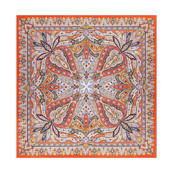 Flourishing Paisley 90x90  - multi sunset