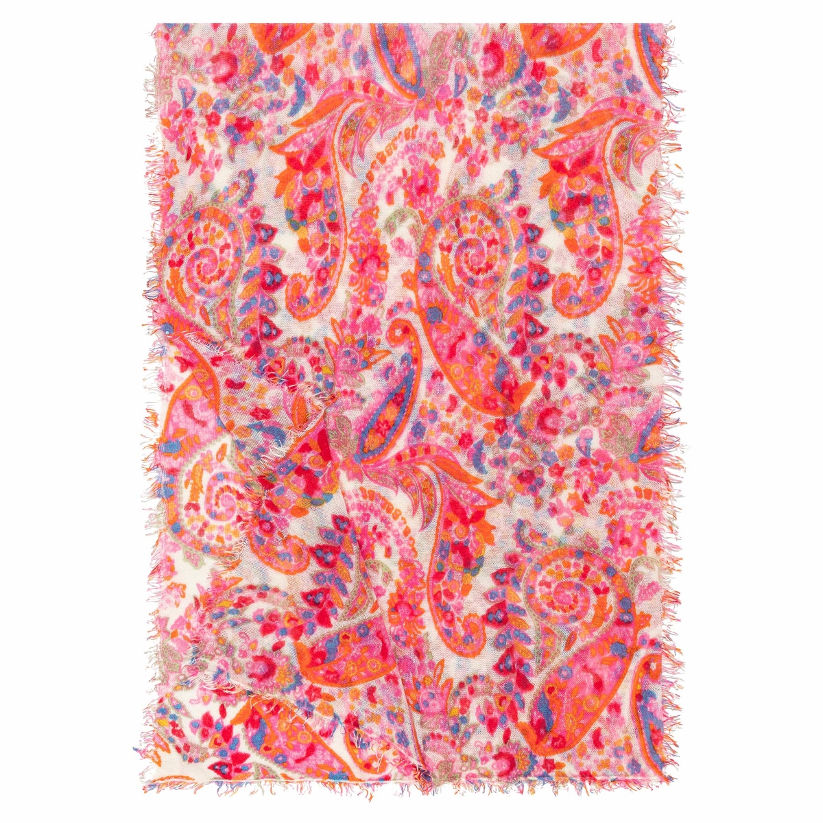 Paisley Cashmere 70x180 - multi pink