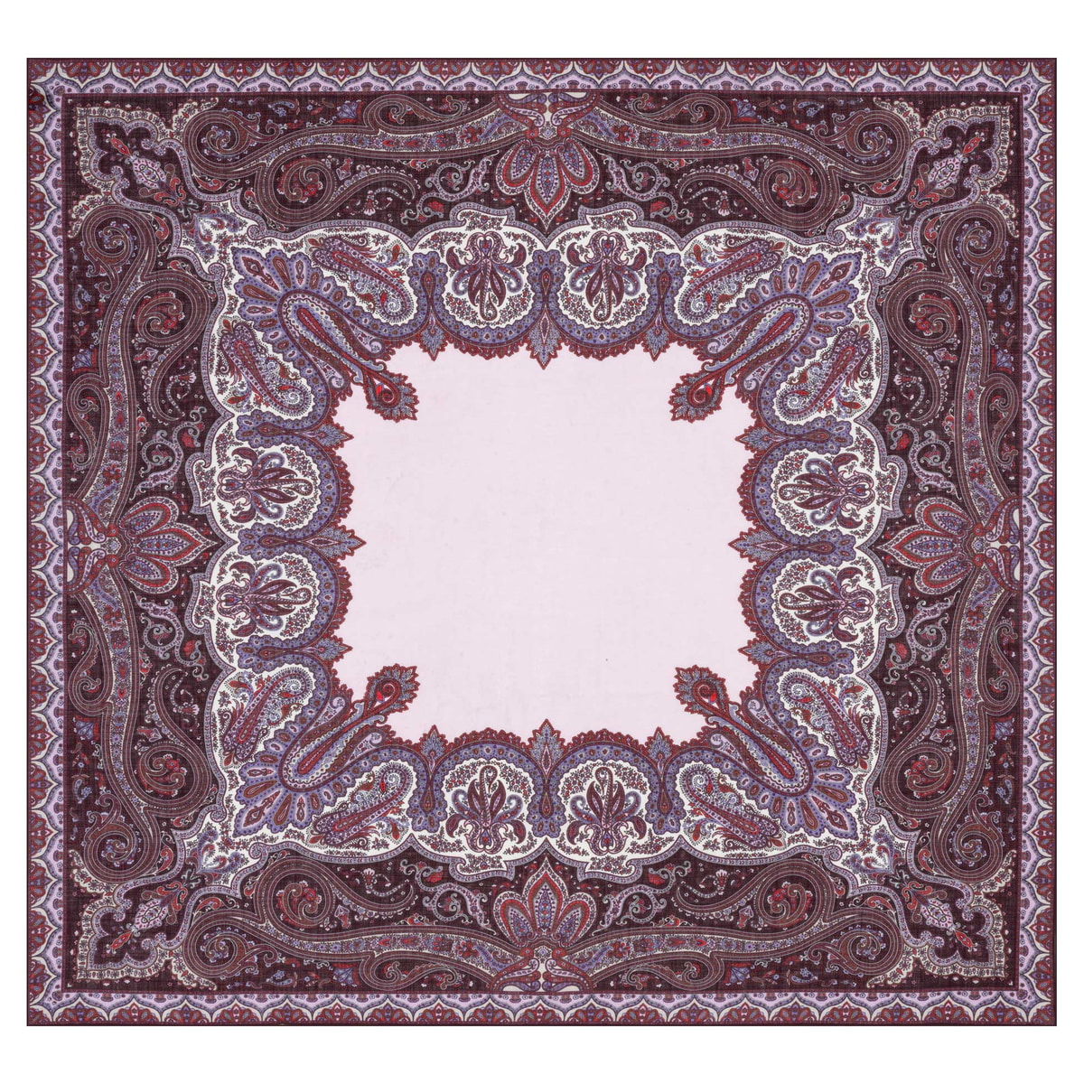 Enchanted Paisley 140x140 - multi magenta