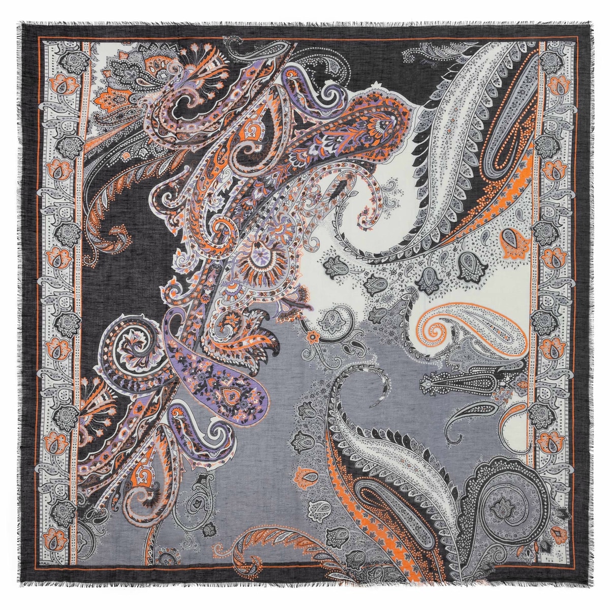 Paisley Fusion 120x120 - multi black