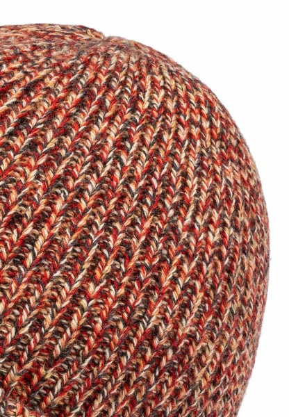 Mouliné Rib Mütze - multi red
