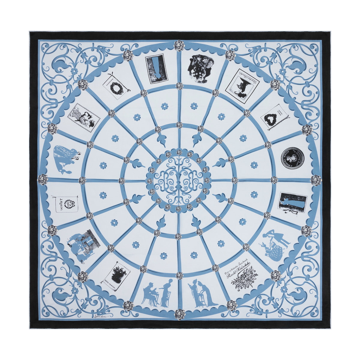 Das schoenste Geschenk 90x90 - bleu/silver