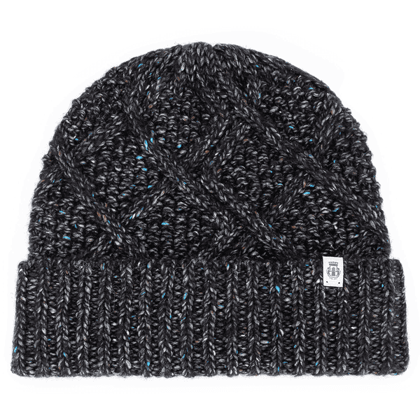 Winter Tweed Mütze - black
