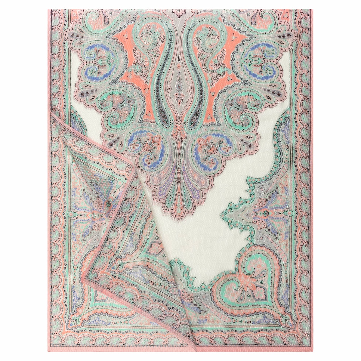 Paisley Fil Coupe 70x180 - multi rose