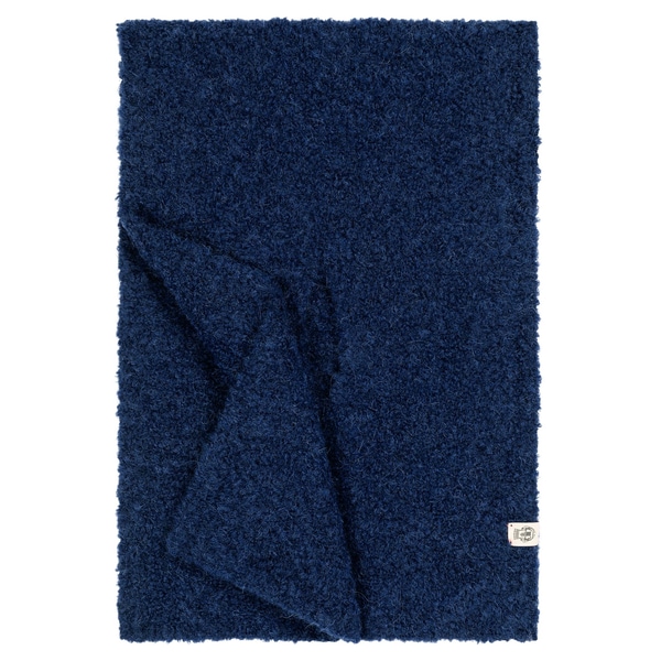 Snowflake Boucle Schal 28x90 - military blue