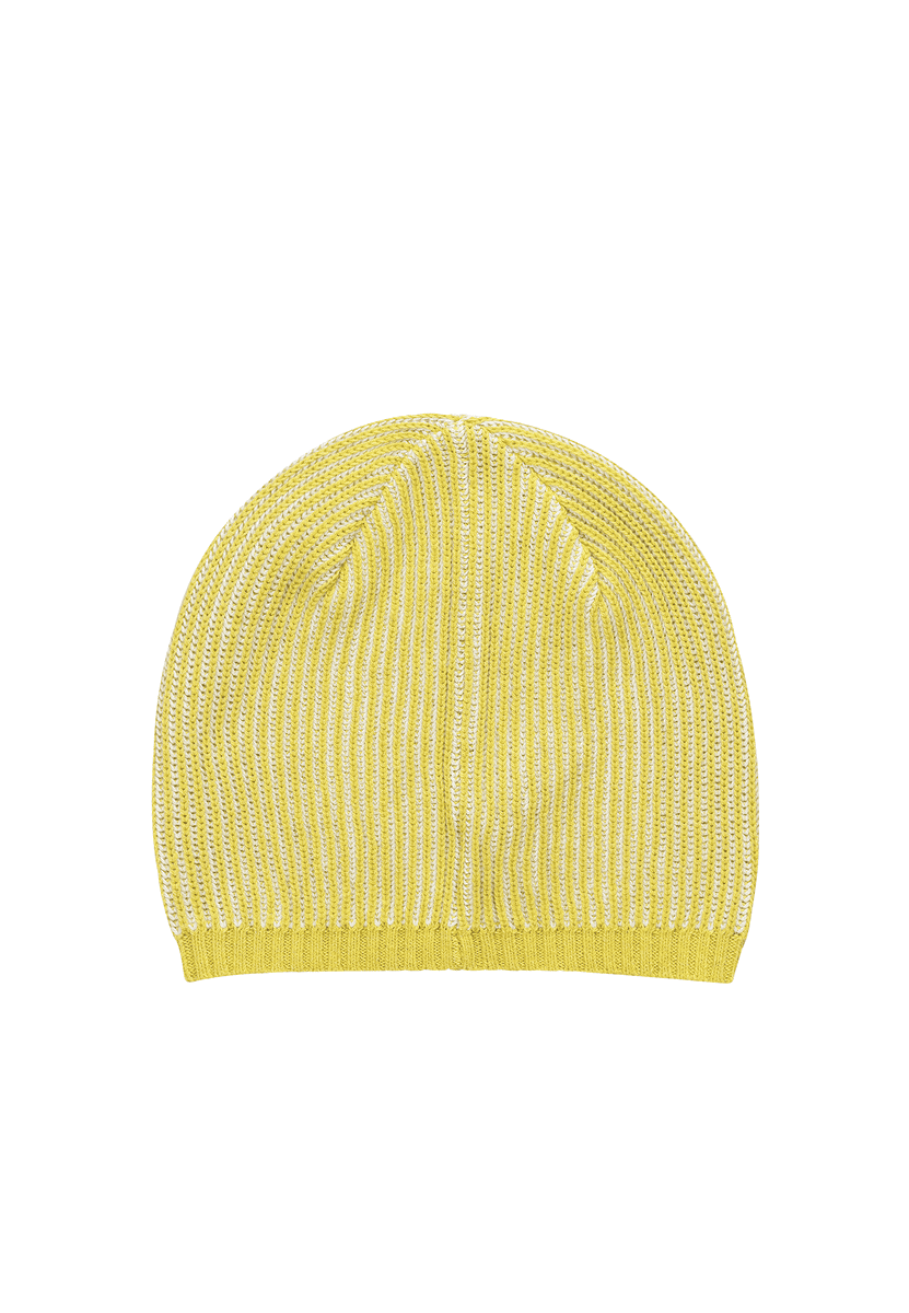 Two Tone Rib Muetze - lemon