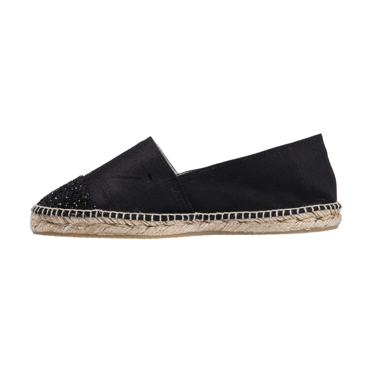 Espandrillo Wildseide Glitzer-Toe/Rocha - black