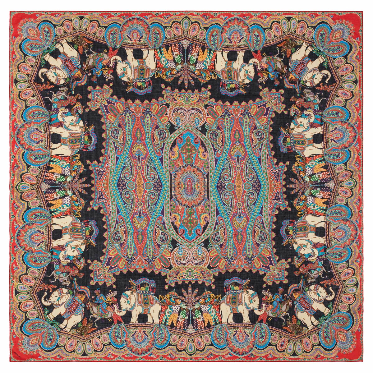 Elephant Parade Cashmere 140x140 - multi colour