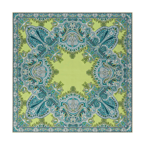 Mirror Paisley 90x90  - opal/lizard