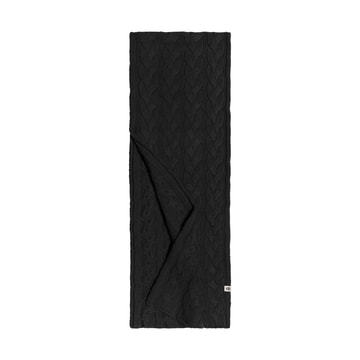Braided Cashmere Schal 30x180 - black