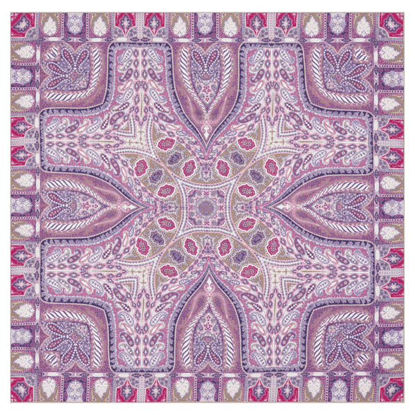 Winter Alhambra Paisley 140x140  - multi magenta
