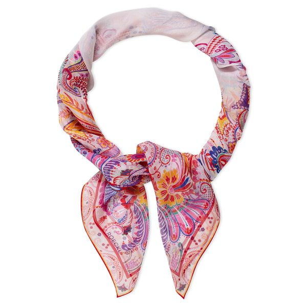 Floral Frame 100 x 100 - multi pink