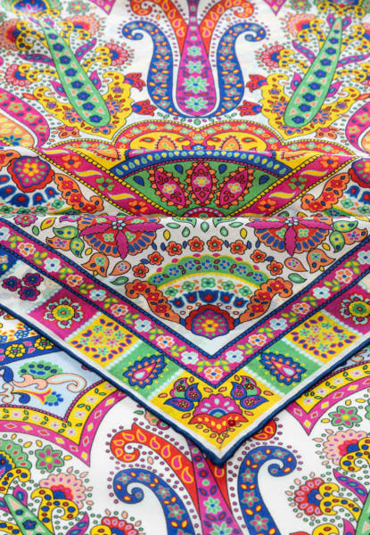 Circular Paisley 140x140  - multi colour