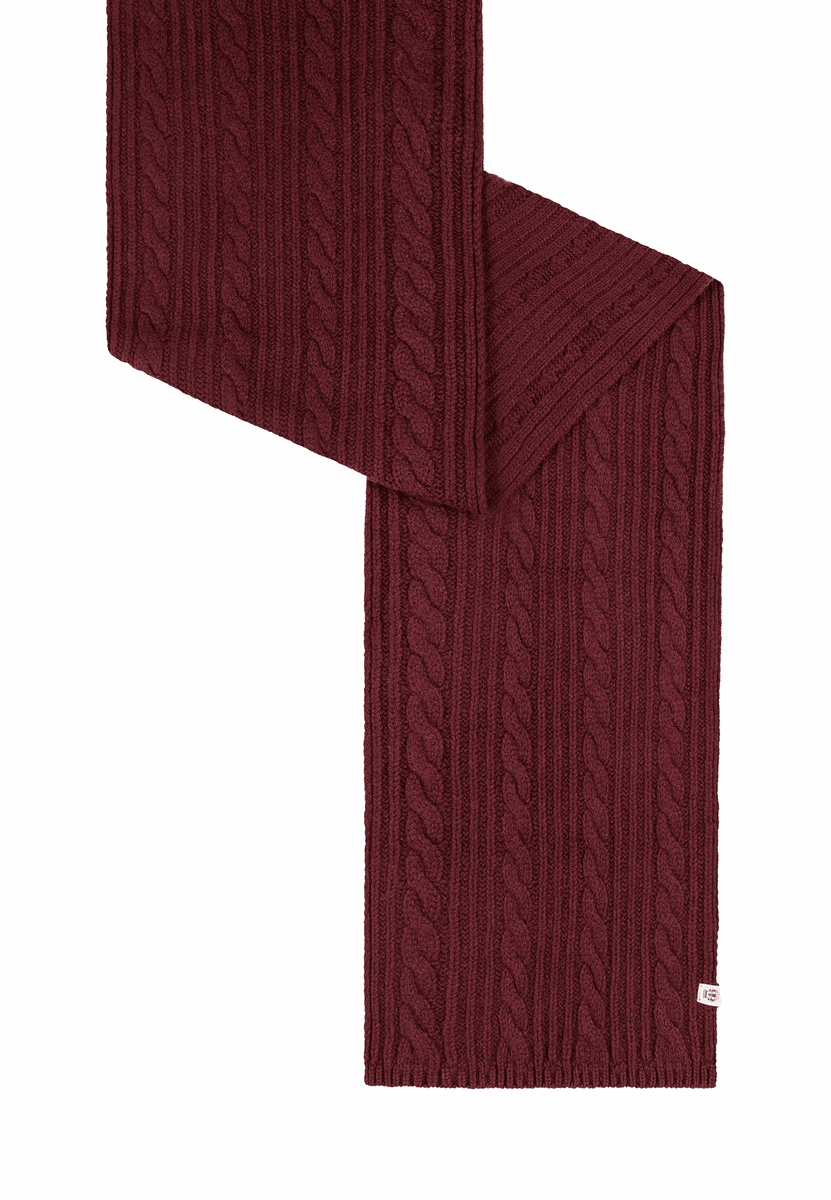 Cabled Charm Schal 30x180  - mulberry