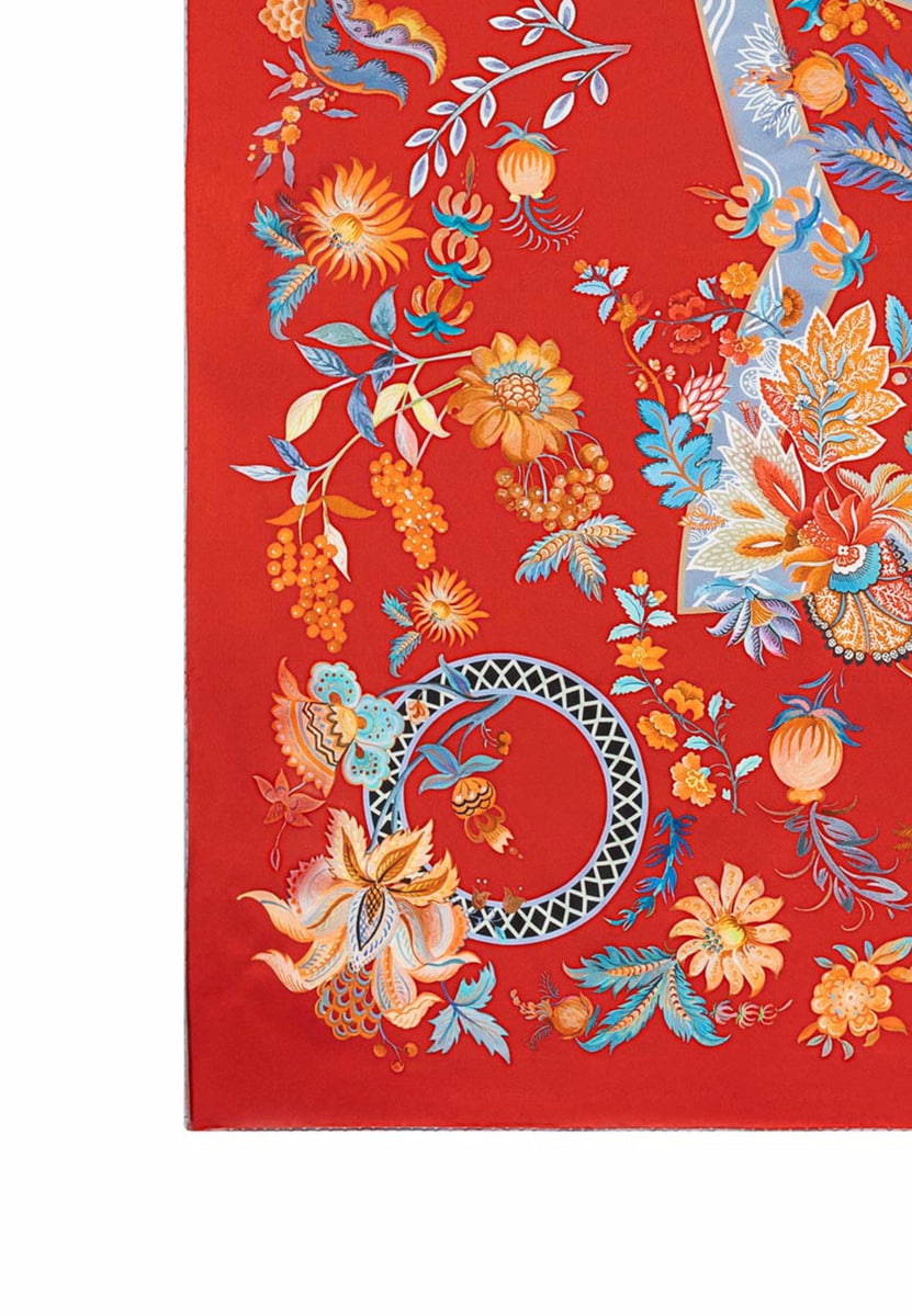 Winter Garden 100x100 - multi red