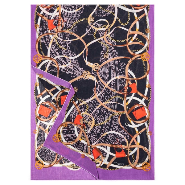 Noble Paisley Scarf 65x180 - black multi