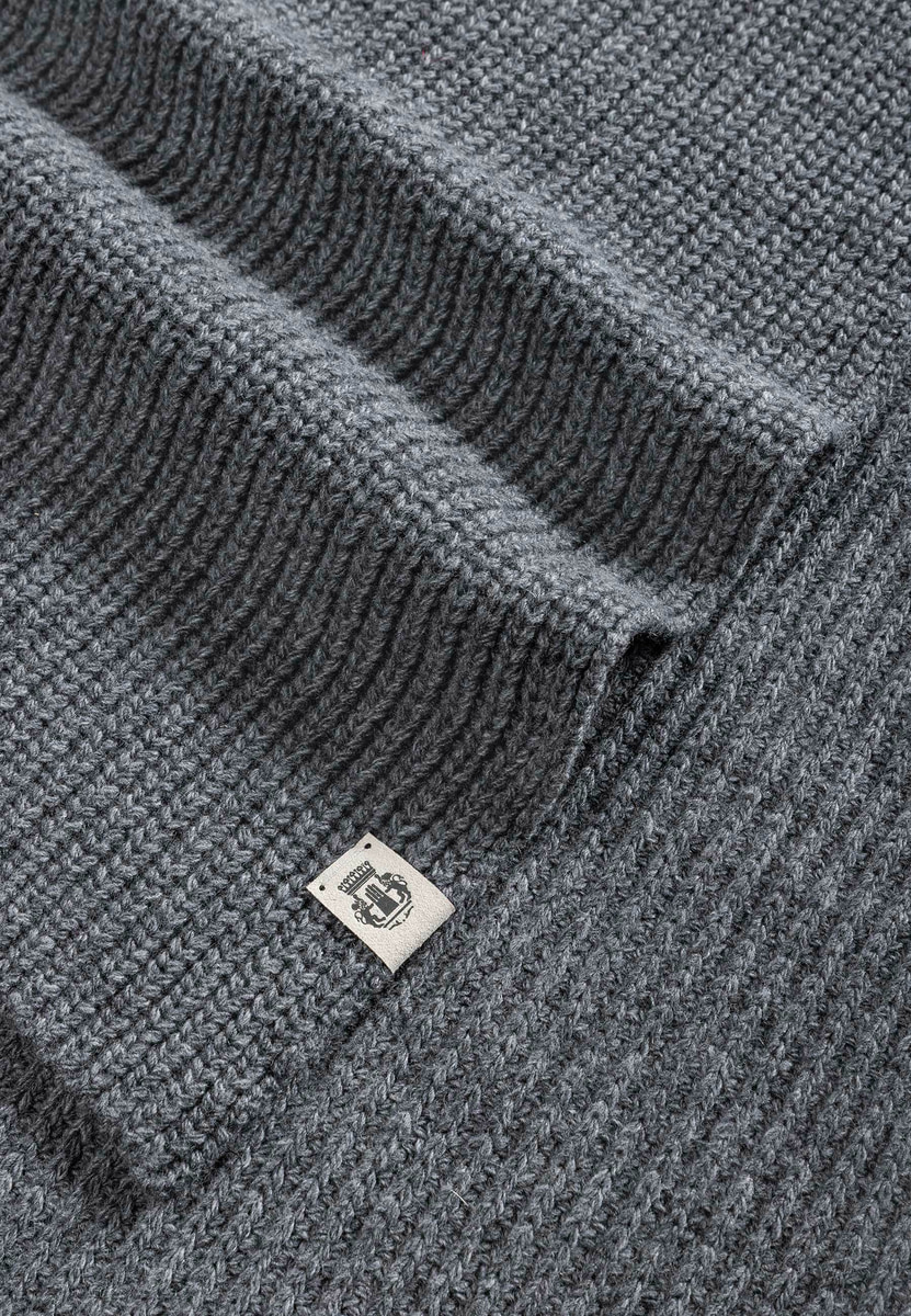 Klassischer Strickschal  - anthracite