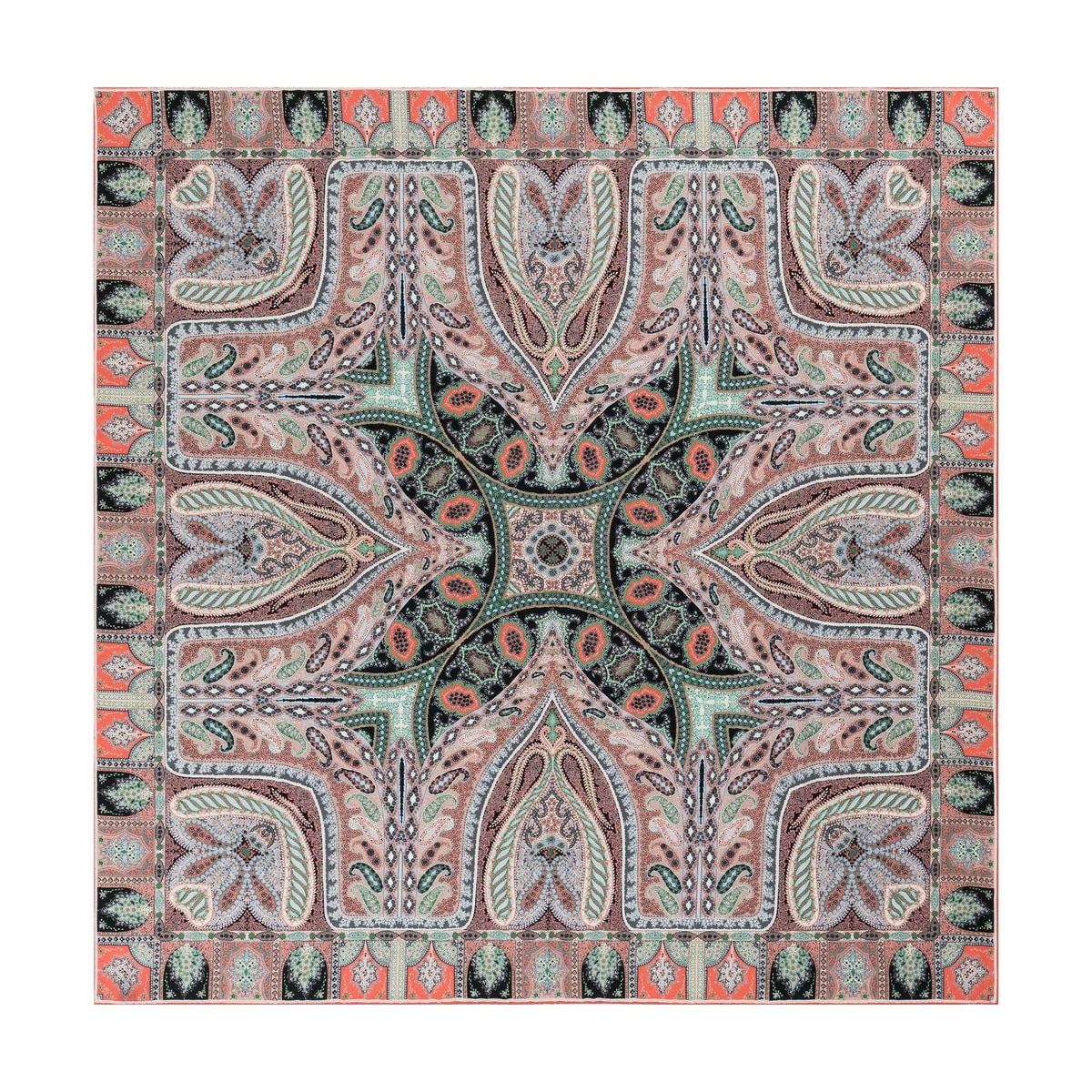 Alhambra Paisley 140x140 - multi hibiscus