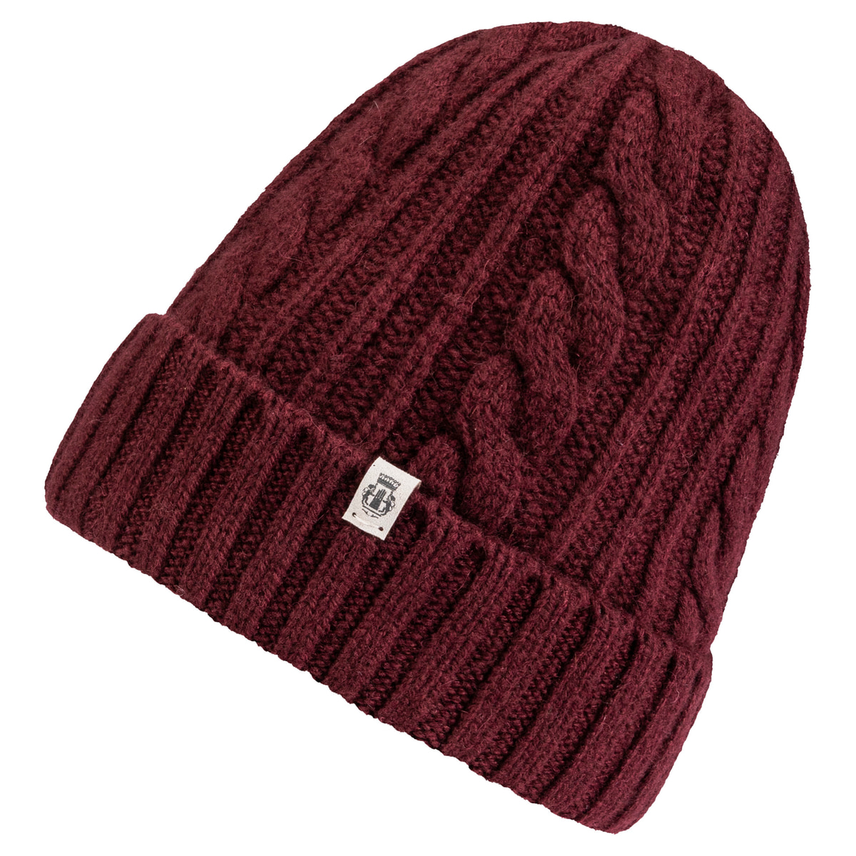 Cabled Charm Mütze  - mulberry