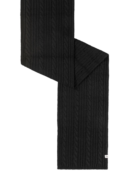 Cabled Charm Schal 30x180 - black