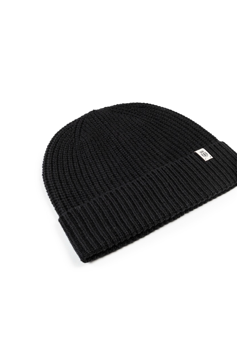 Klassische Strickmütze - black