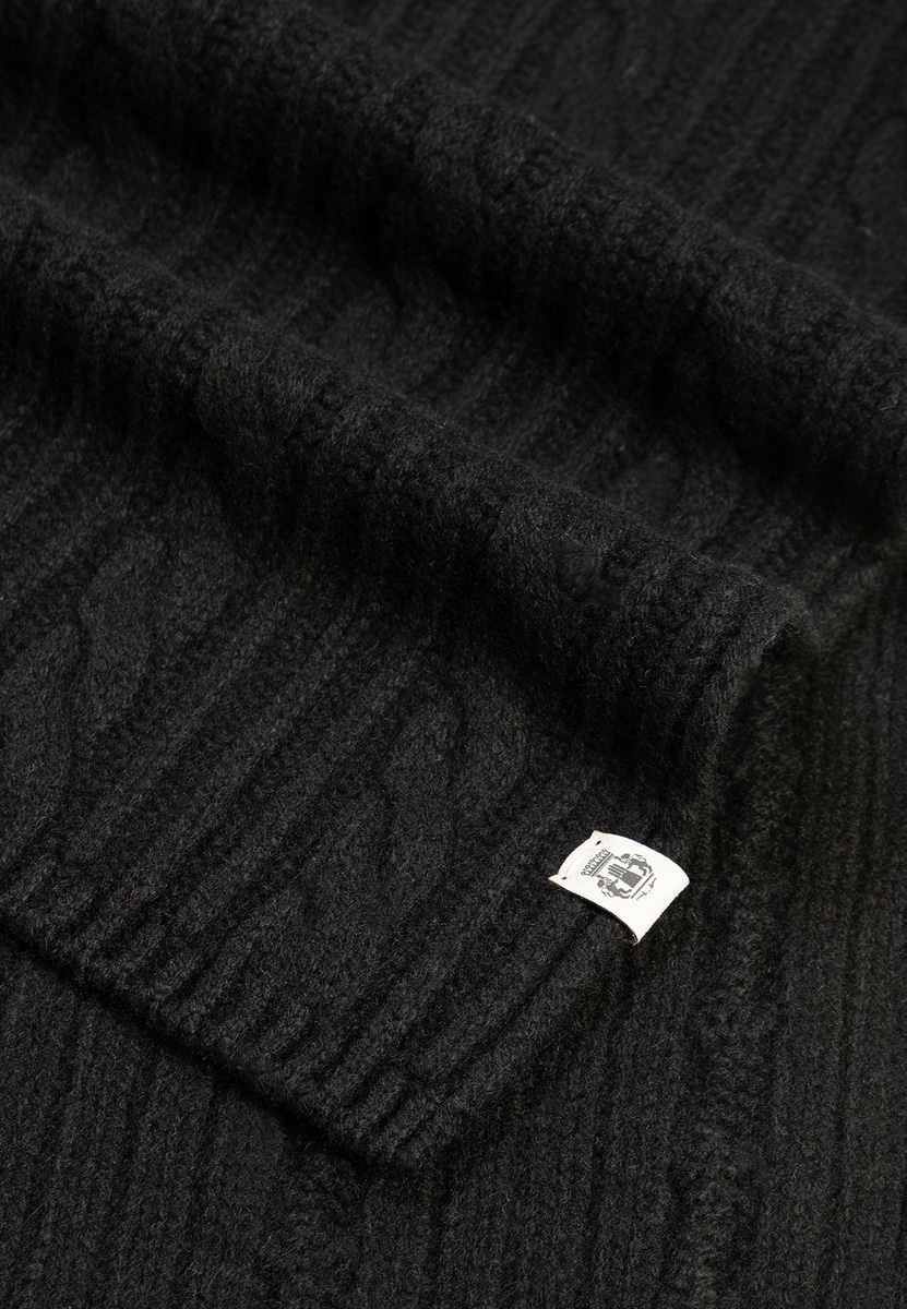 Cabled Charm Schal 30x180  - black