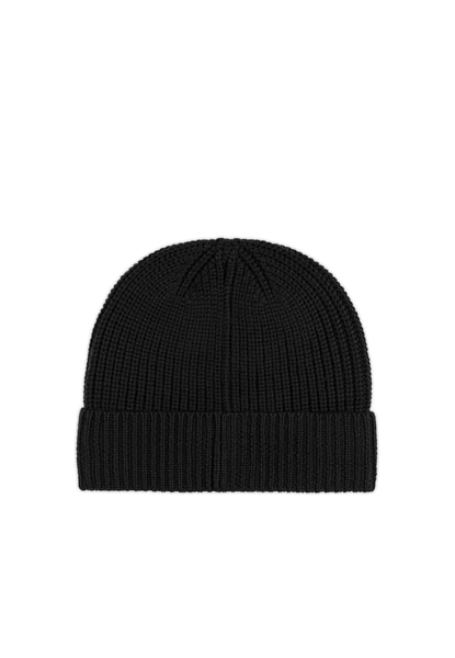 Pure Merino Umschlagmuetze - black