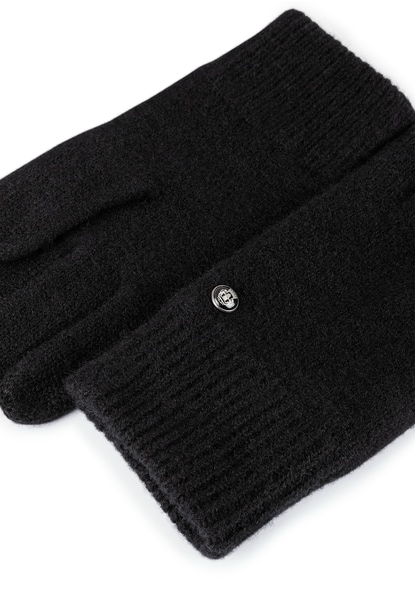 Walkhandschuh mit Kaschmir - black