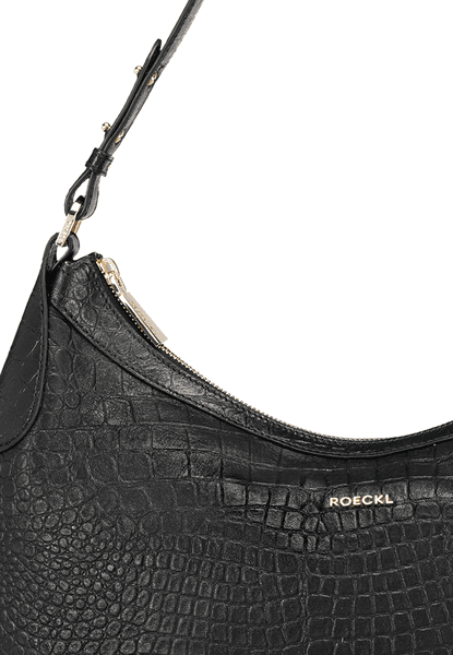 Liberty Schultertasche medium Croco - black
