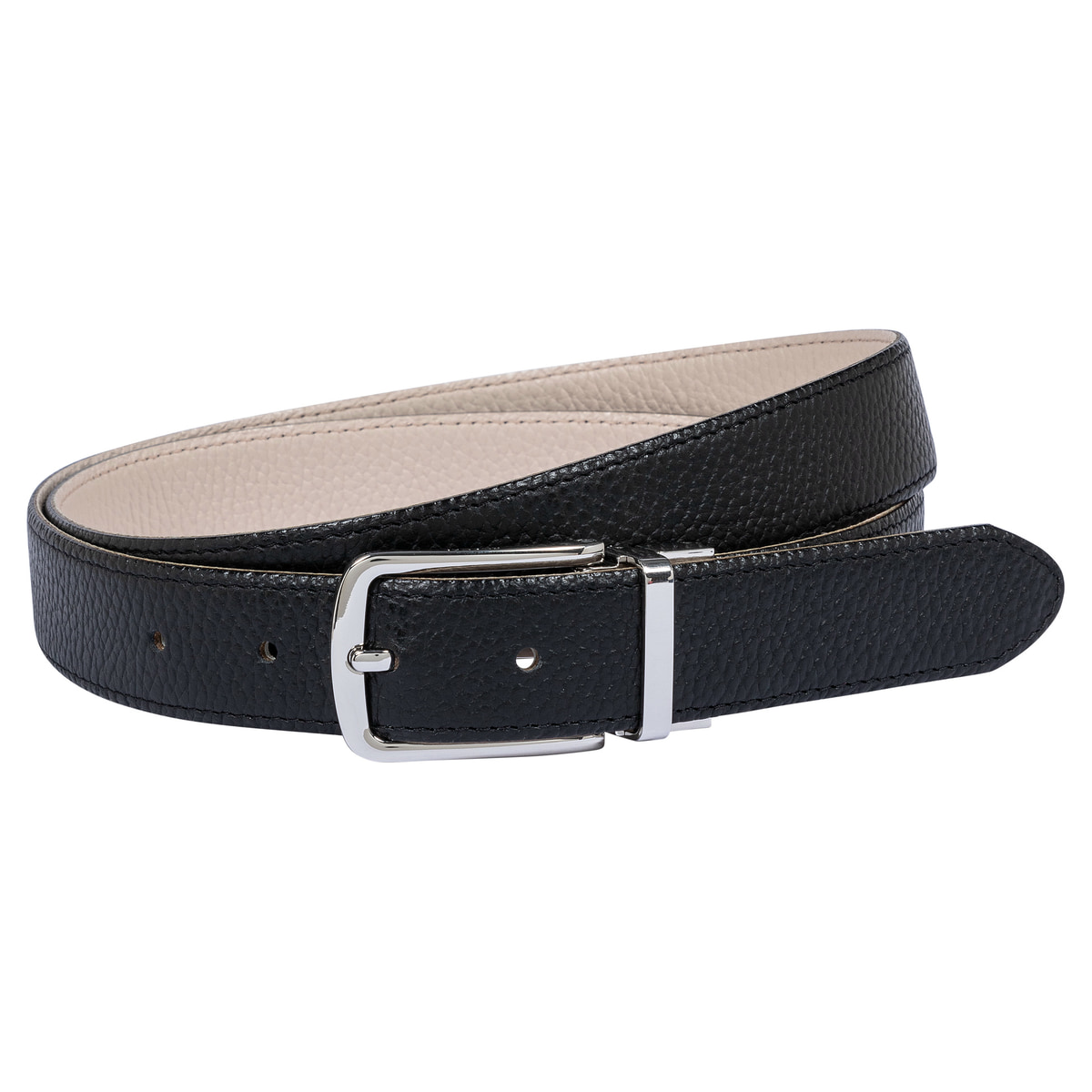 Amie reversible 3cm - black/creme
