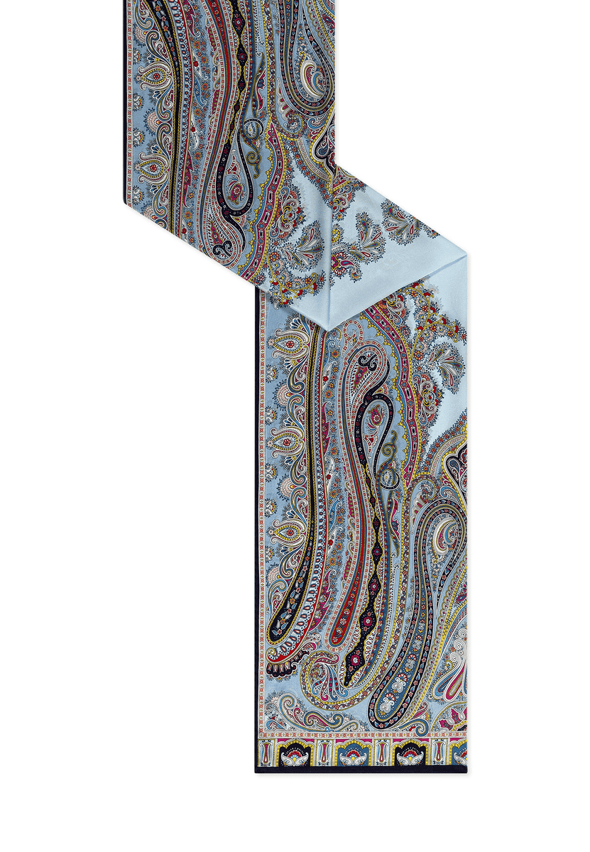 Paisley Reverie 70x180 - multi blue