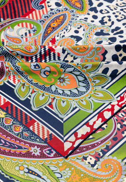 Patchwork Leo 100x100 - multi red